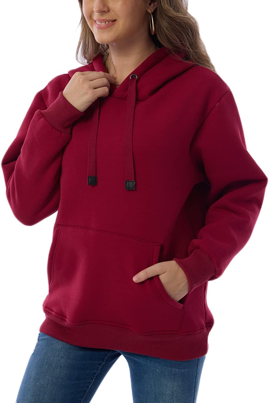 Ladies Casual Lined Hoodie - Lilly-Black-S-Nora Luxe