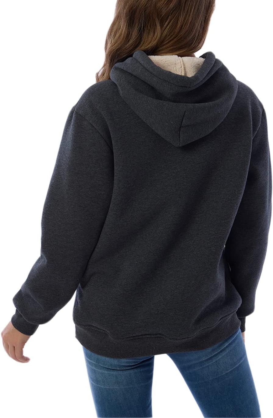 Ladies Casual Lined Hoodie - Lilly-Black-S-Nora Luxe