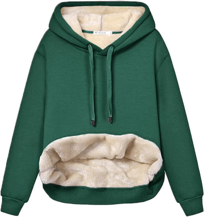 Ladies Casual Lined Hoodie - Lilly-Dark Green-S-Nora Luxe