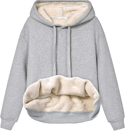 Ladies Casual Lined Hoodie - Lilly-Light Gray-S-Nora Luxe