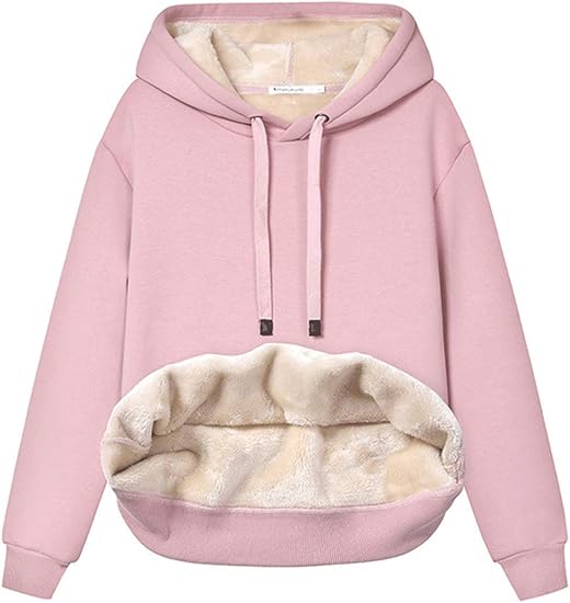 Ladies Casual Lined Hoodie - Lilly-Pink-S-Nora Luxe