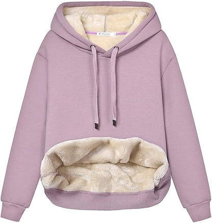 Ladies Casual Lined Hoodie - Lilly-Purple-S-Nora Luxe