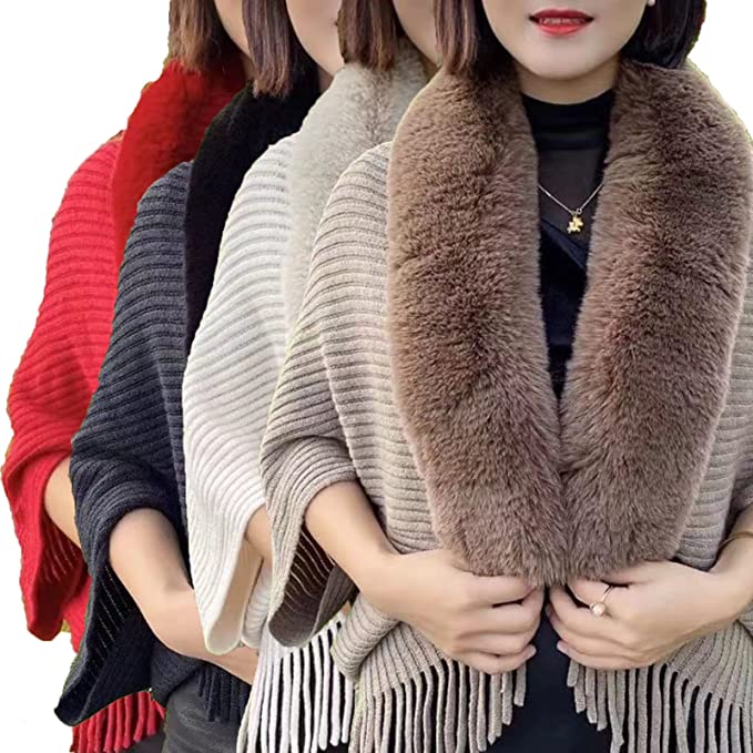 Women's Parka Coat with Faux Fur Trim One Size - Pexav