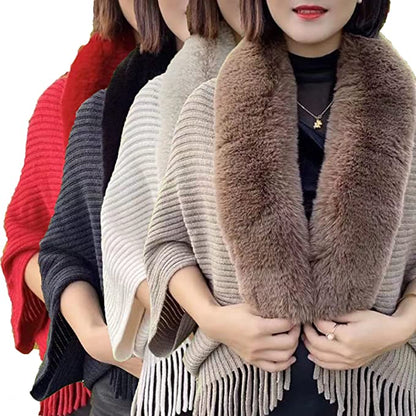 Women's Parka Coat with Faux Fur Trim One Size - Pexav