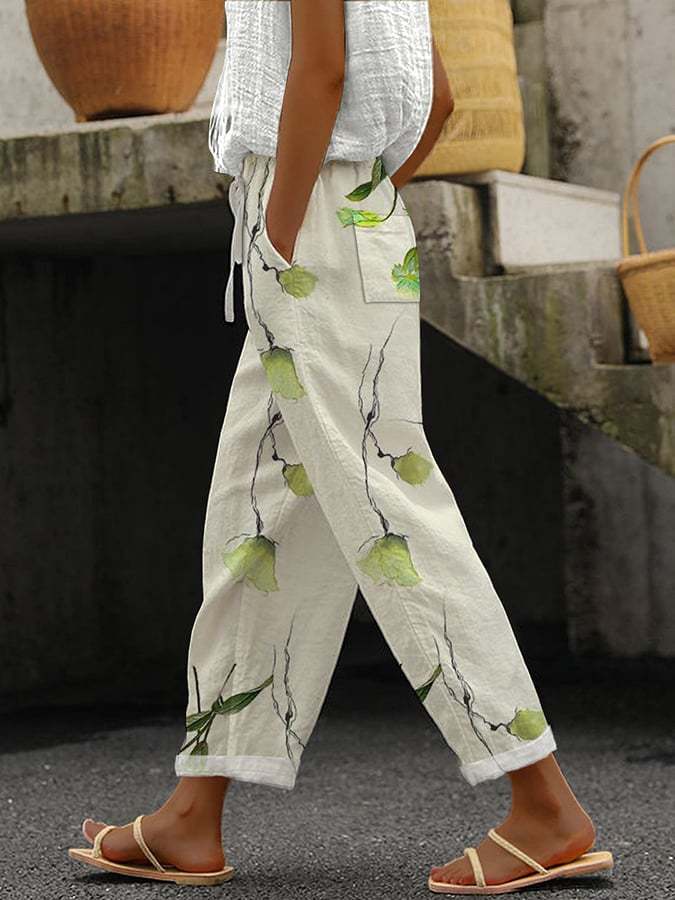 Women's Casual Printed Trousers Nova - Pexav