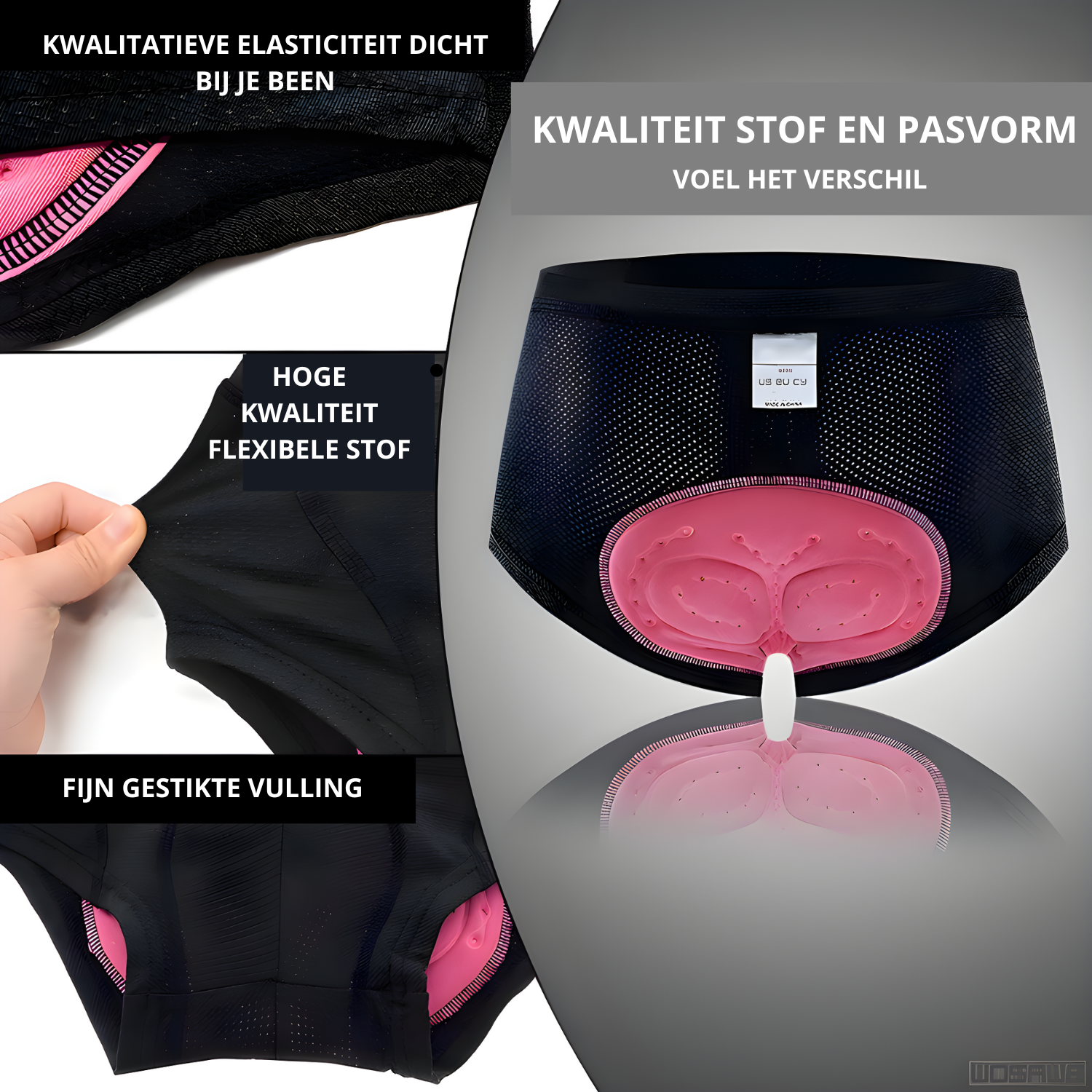 Ladies Cycling Shorts - FlexiComfort-Black-S-Nora Luxe