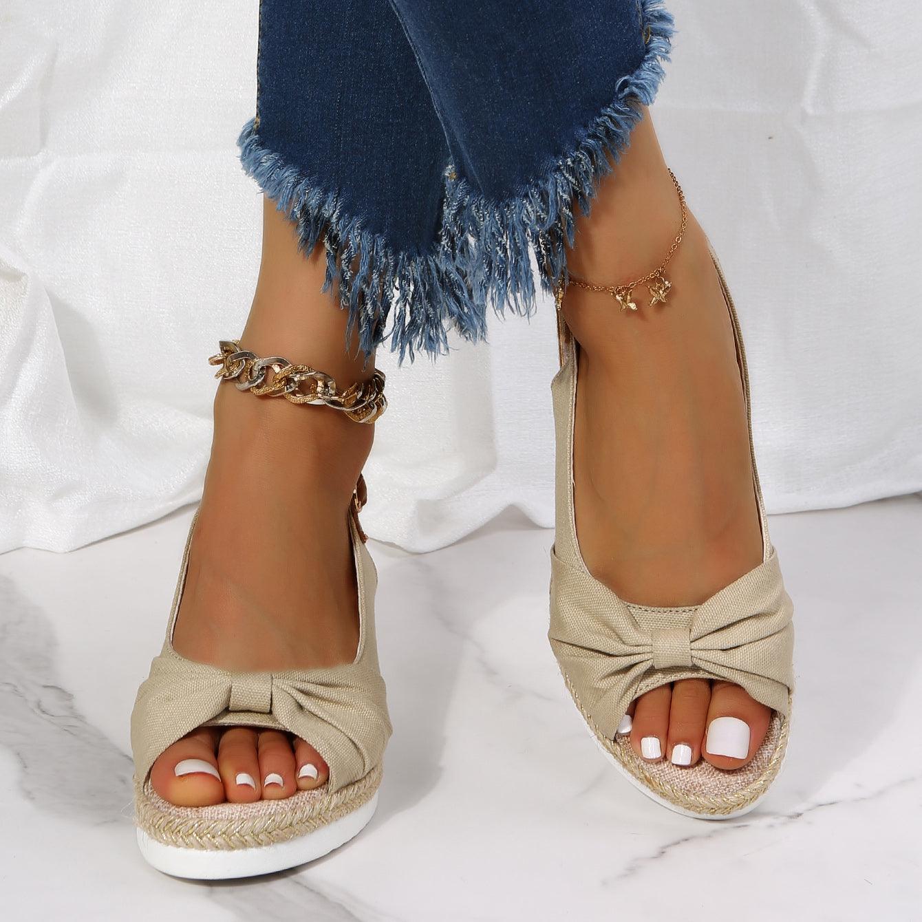 Ladies High Heel Sandals - ComfiLift-Beige-2.5-Nora Luxe