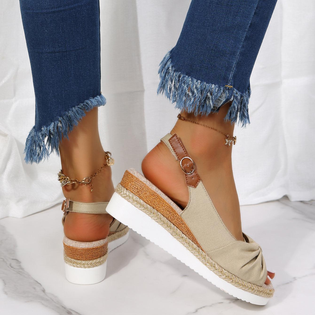 Ladies High Heel Sandals - ComfiLift-Beige-2.5-Nora Luxe