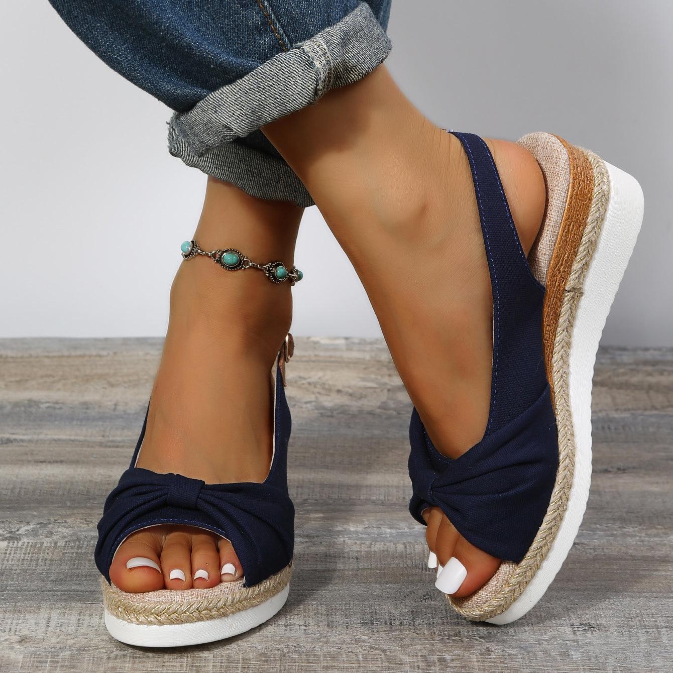 Ladies High Heel Sandals - ComfiLift-Blue-2.5-Nora Luxe
