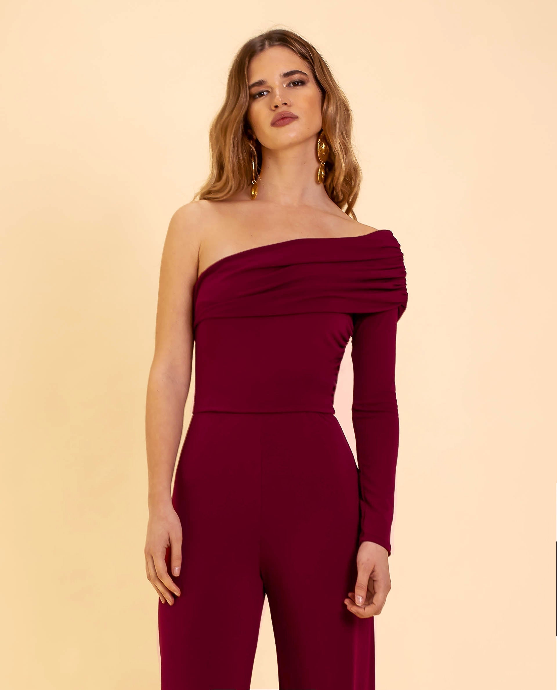 Women's One Shoulder Fashion Jumpsuit Alessia - Pexav