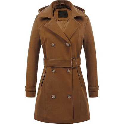 Women's Warm Padded Parka Coat with Hood - Pexav