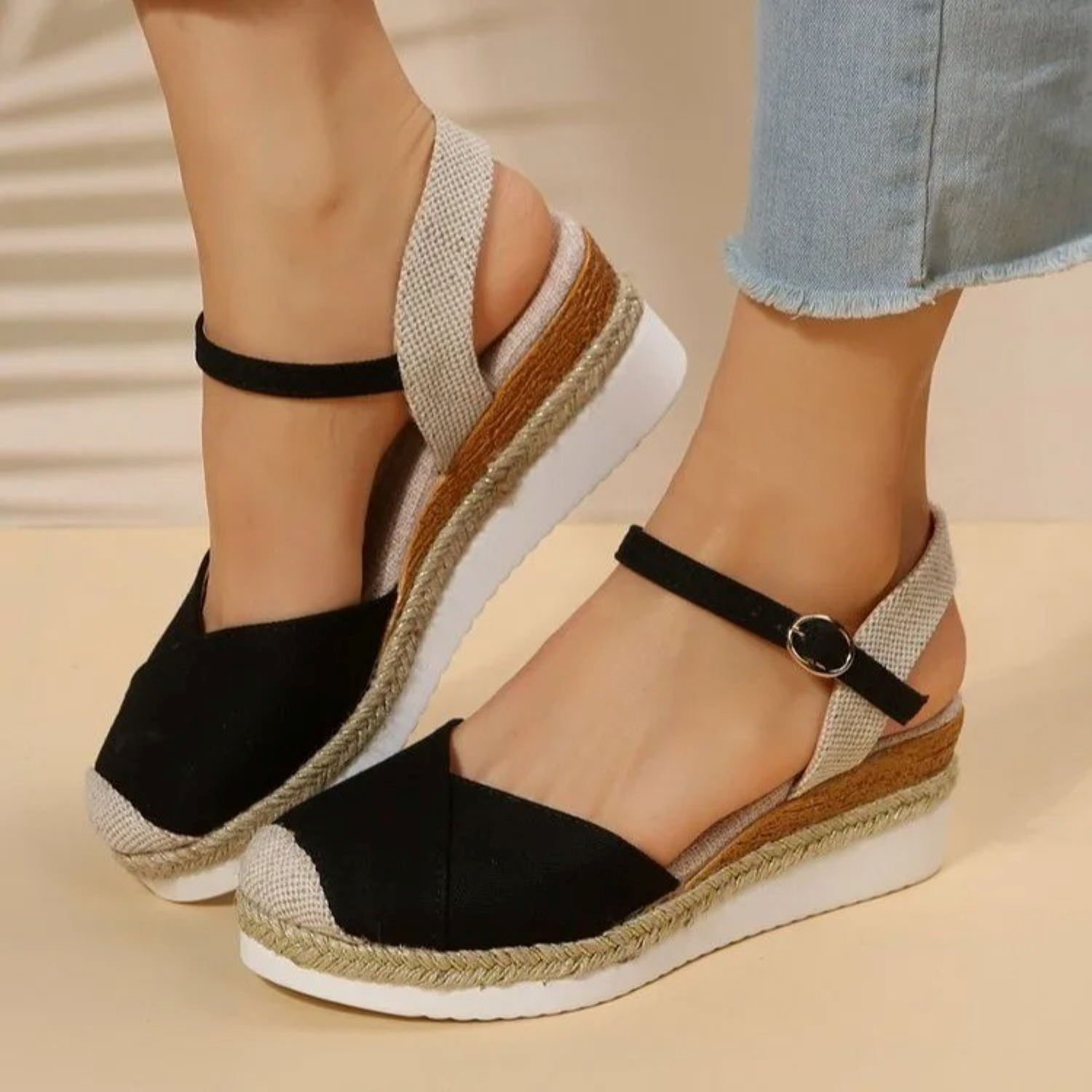 Women's Buckle Ankle Strap Sandals - Pexav