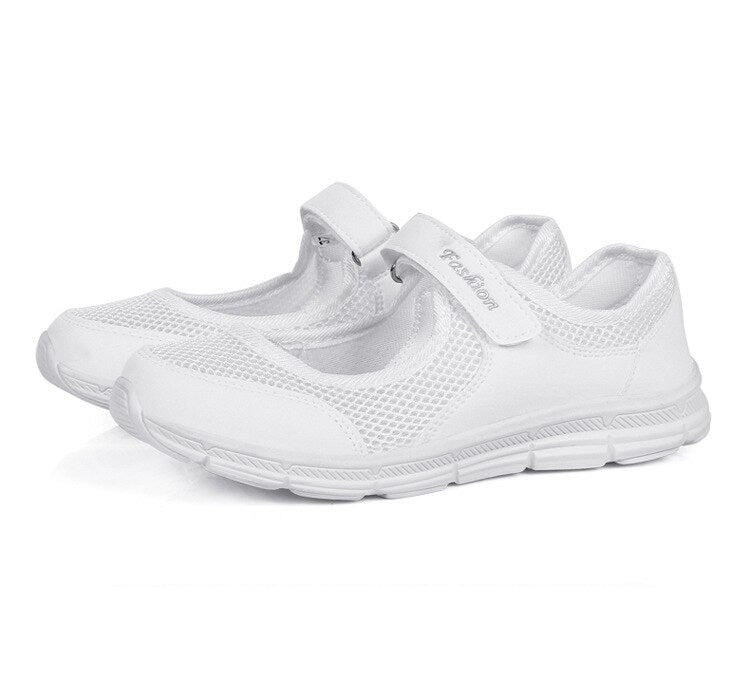 Ladies Slip-ons - AirFlow-White-4-Nora Luxe