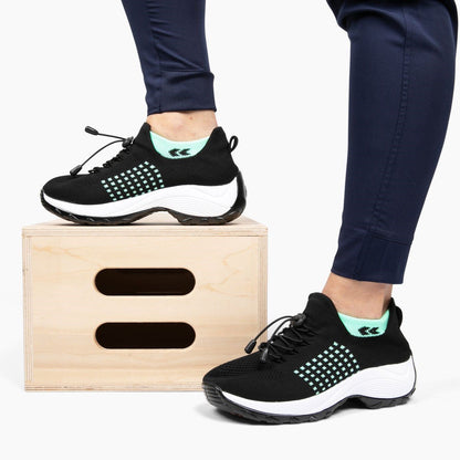Ladies Sneakers - FlexiComfort-Black Purple-4-Nora Luxe