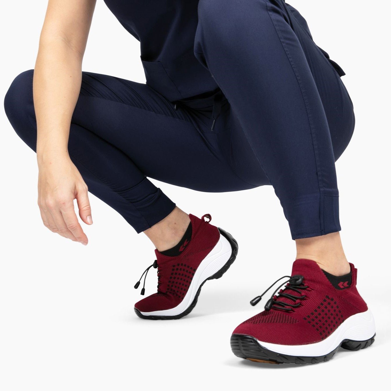 Ladies Sneakers - FlexiComfort-Black Purple-4-Nora Luxe