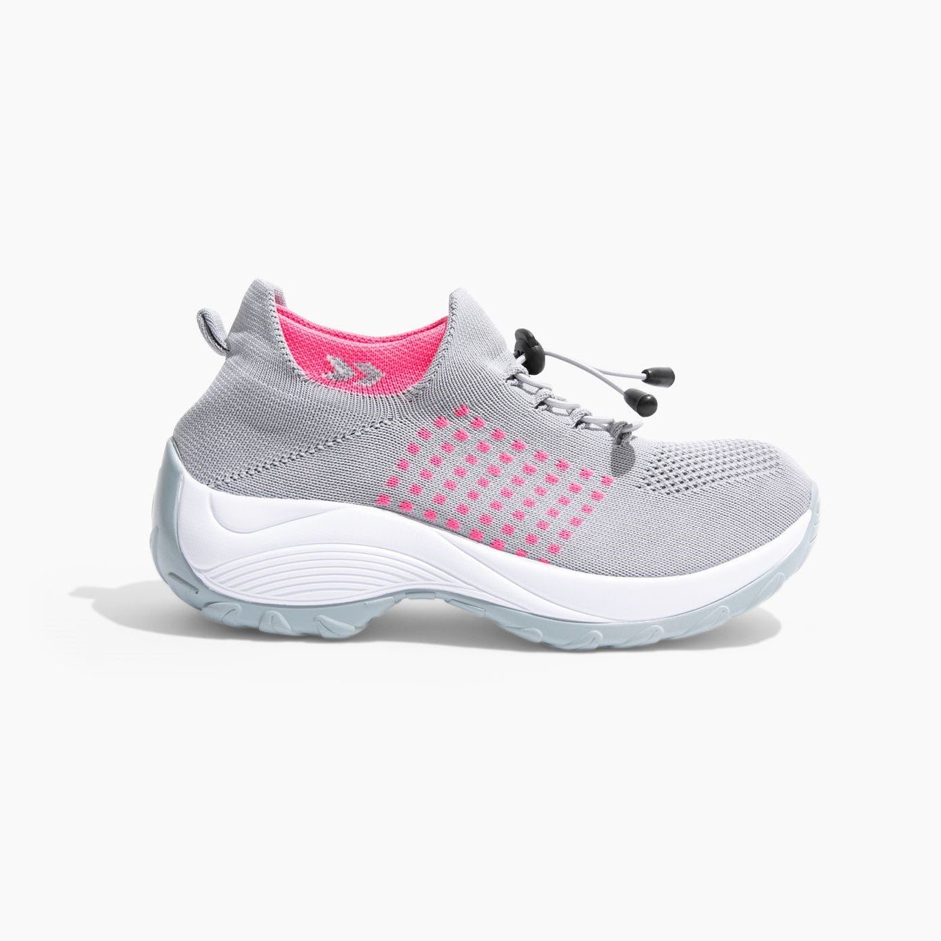 Ladies Sneakers - FlexiComfort-Gray Pink-4-Nora Luxe