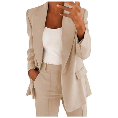 Women's Business Suit with Jacket and Pants - Pexav