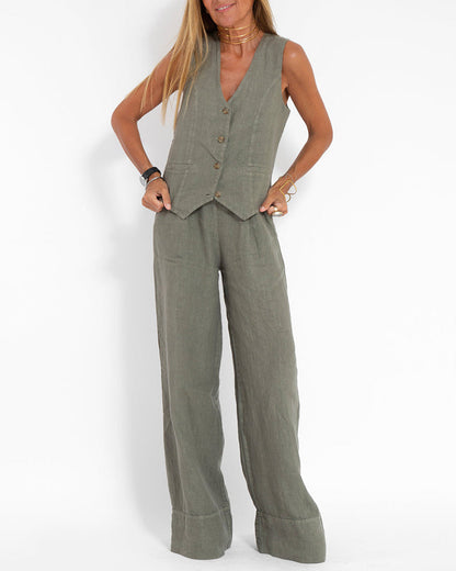 Women's Casual Beachwear Top and Shorts Set - Pexav