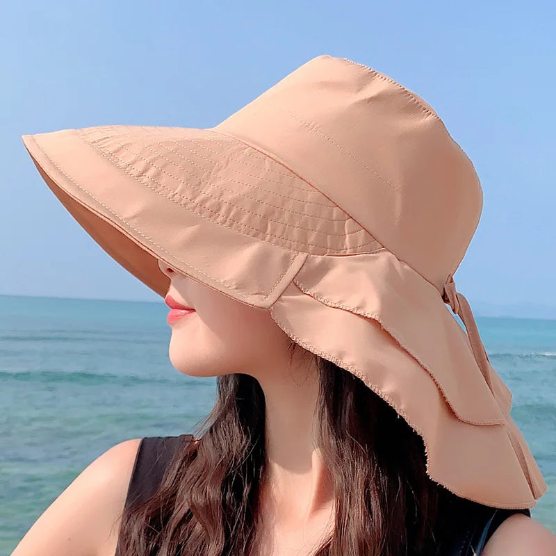 Women's Summer Hat with Large Brim and SPF Protection - Pexav