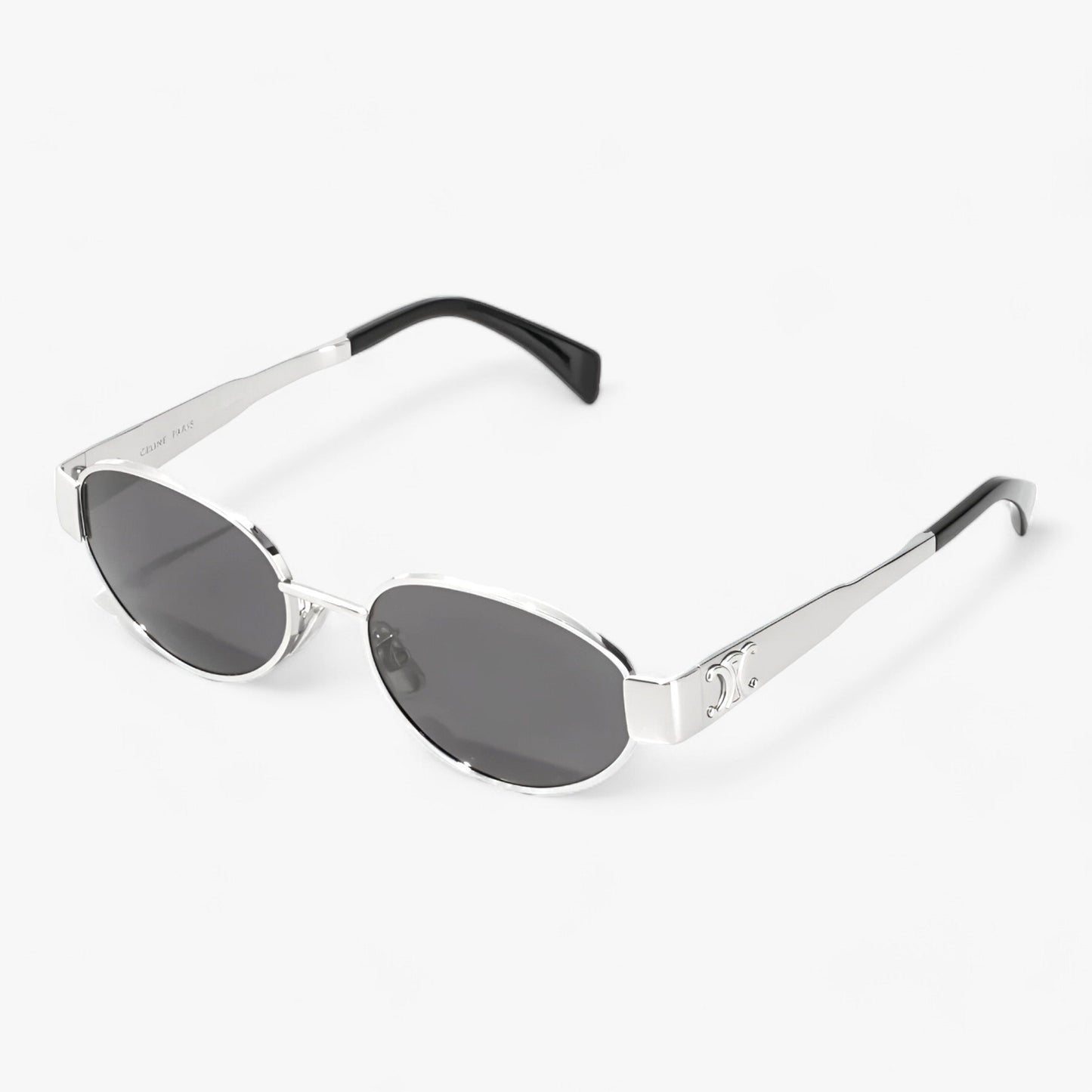 Ladies' sunglasses with UV protection & stylish acetate frame – Narella-Silver-Nora Luxe