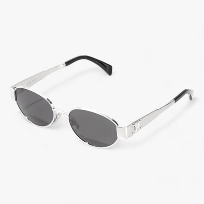 Ladies' sunglasses with UV protection & stylish acetate frame – Narella-Silver-Nora Luxe