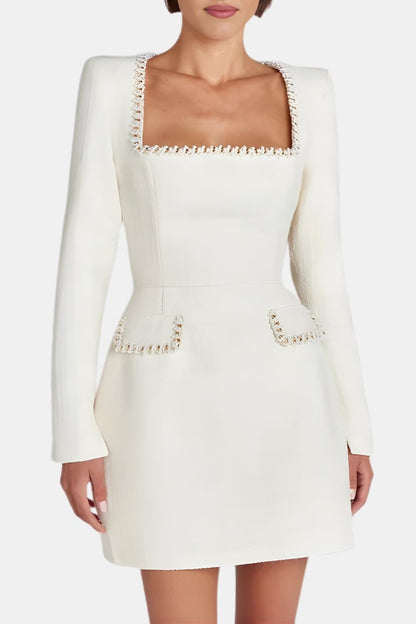 Chic Ladies' Long Sleeve Fit Mini Dress - Olytrend