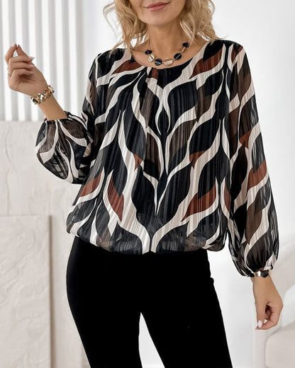 Pretty Women's Floral Long Sleeve Top - Olytrend