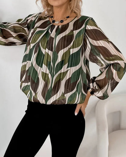Image of Lana | Women's Long Sleeve Printed Blouse