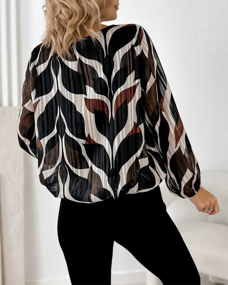 Image of Lana | Women's Long Sleeve Printed Blouse