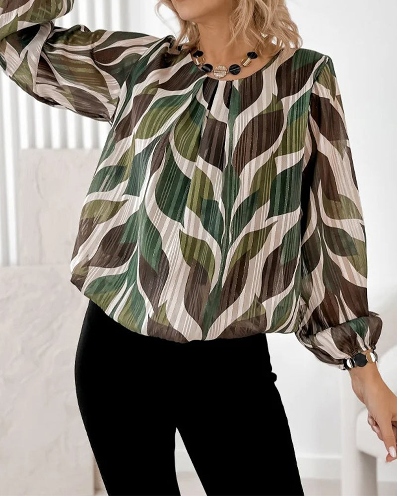 Image of Lana | Women's Long Sleeve Printed Blouse