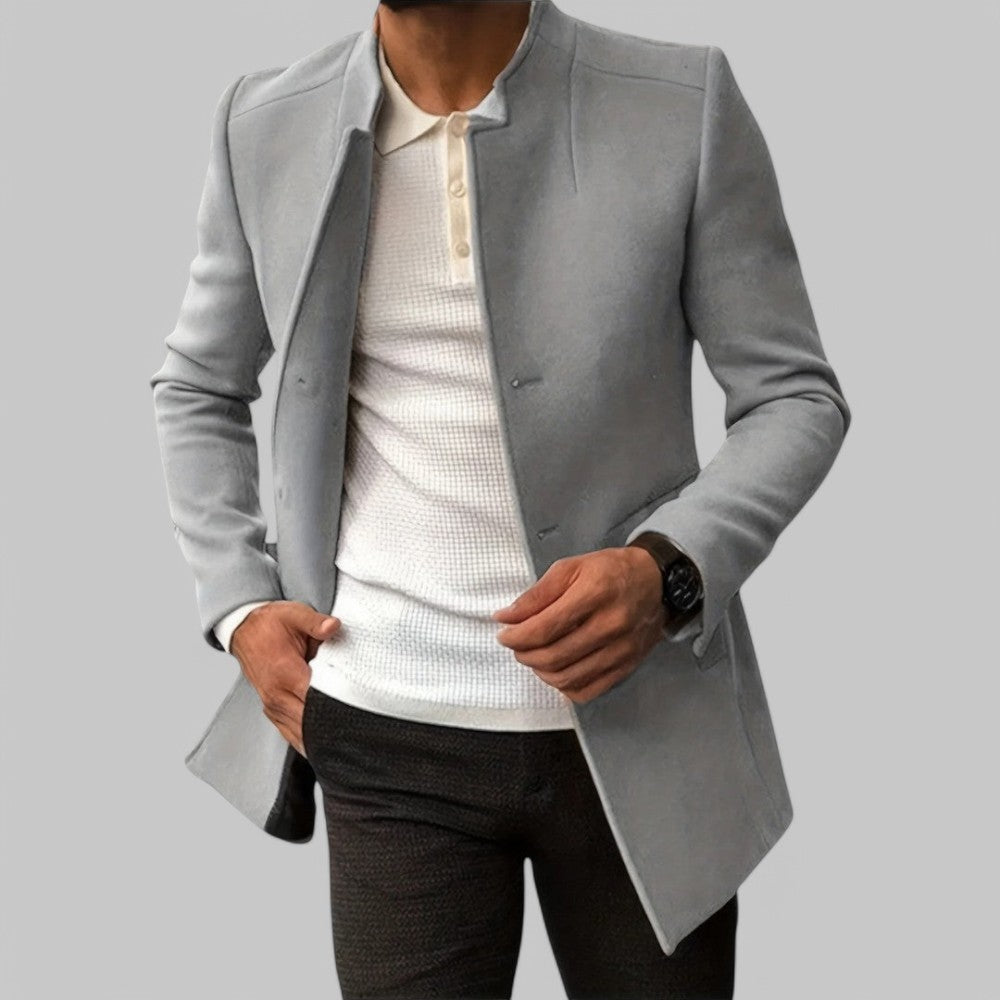 Image of Lance | Men's Notch Collar Mid-Length Coat