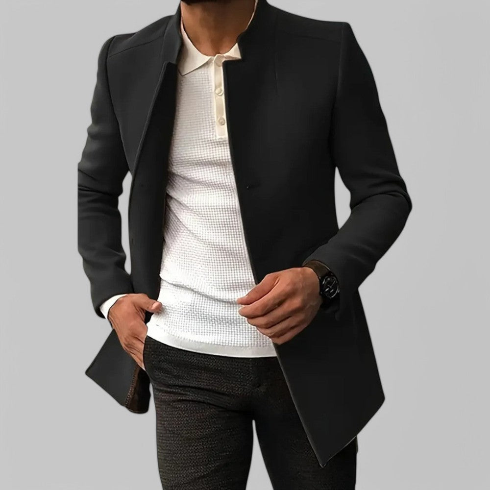 Image of Lance | Men's Notch Collar Mid-Length Coat