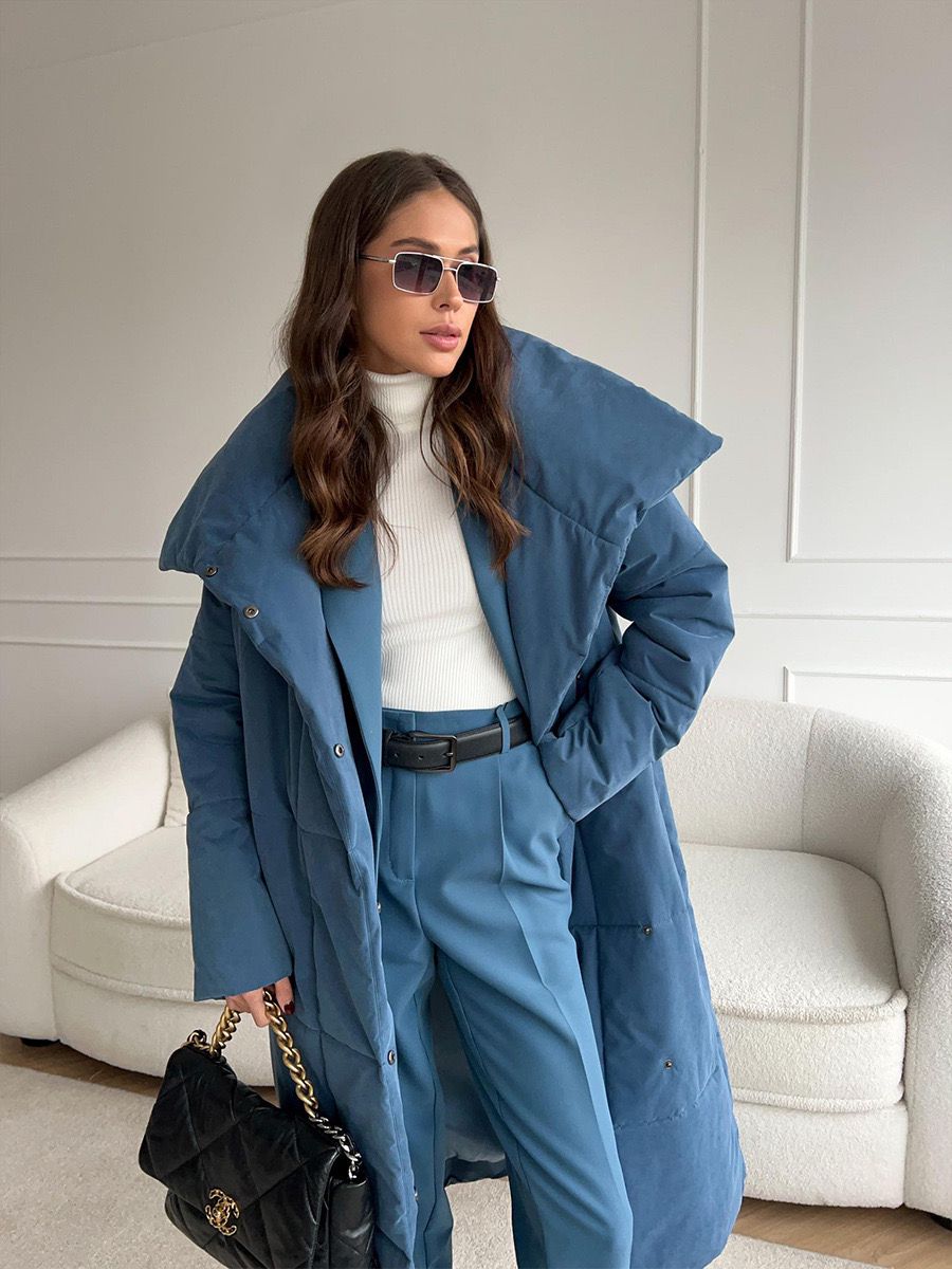 Warm Women's Parka Coat with Adjustable Waist Belt