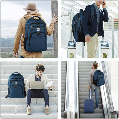 Secure Laptop Backpack with USB Charging and Pockets