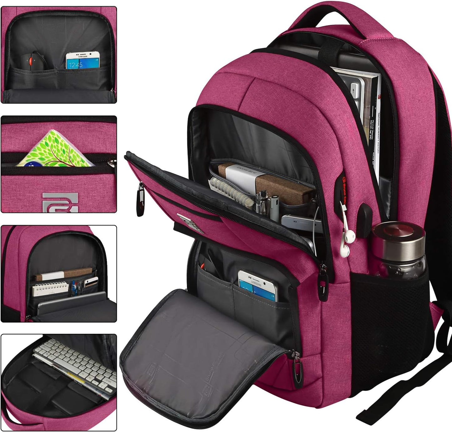 Secure Laptop Backpack with USB Charging and Pockets