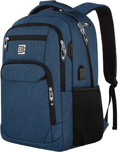 Secure Laptop Backpack with USB Charging and Pockets