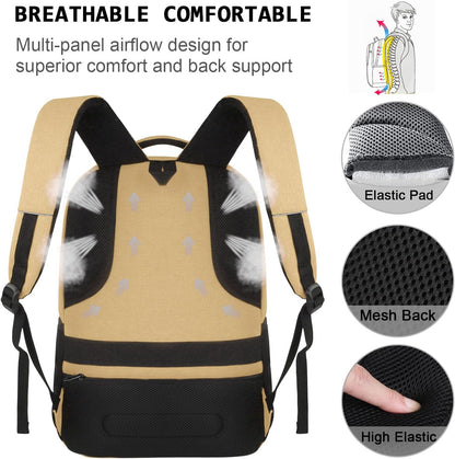 Secure Laptop Backpack with USB Charging and Pockets
