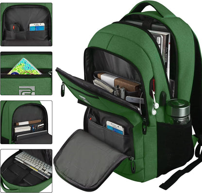 Secure Laptop Backpack with USB Charging and Pockets