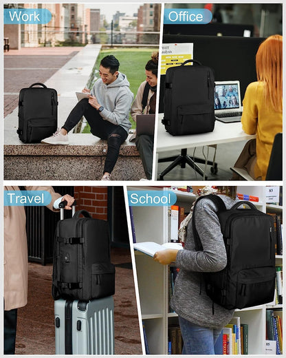 Waterproof 40L Laptop Backpack with USB Charger Pocket