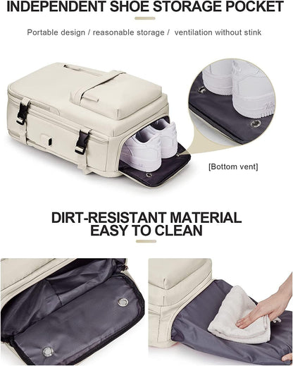 Waterproof 40L Laptop Backpack with USB Charger Pocket