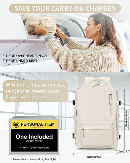 Waterproof 40L Laptop Backpack with USB Charger Pocket
