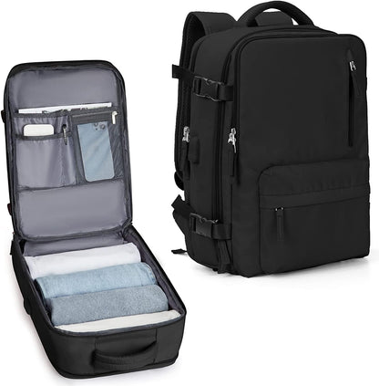Waterproof 40L Laptop Backpack with USB Charger Pocket