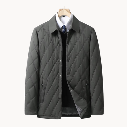 Luxury Mens Quilted Diamond Jacket - Olytrend