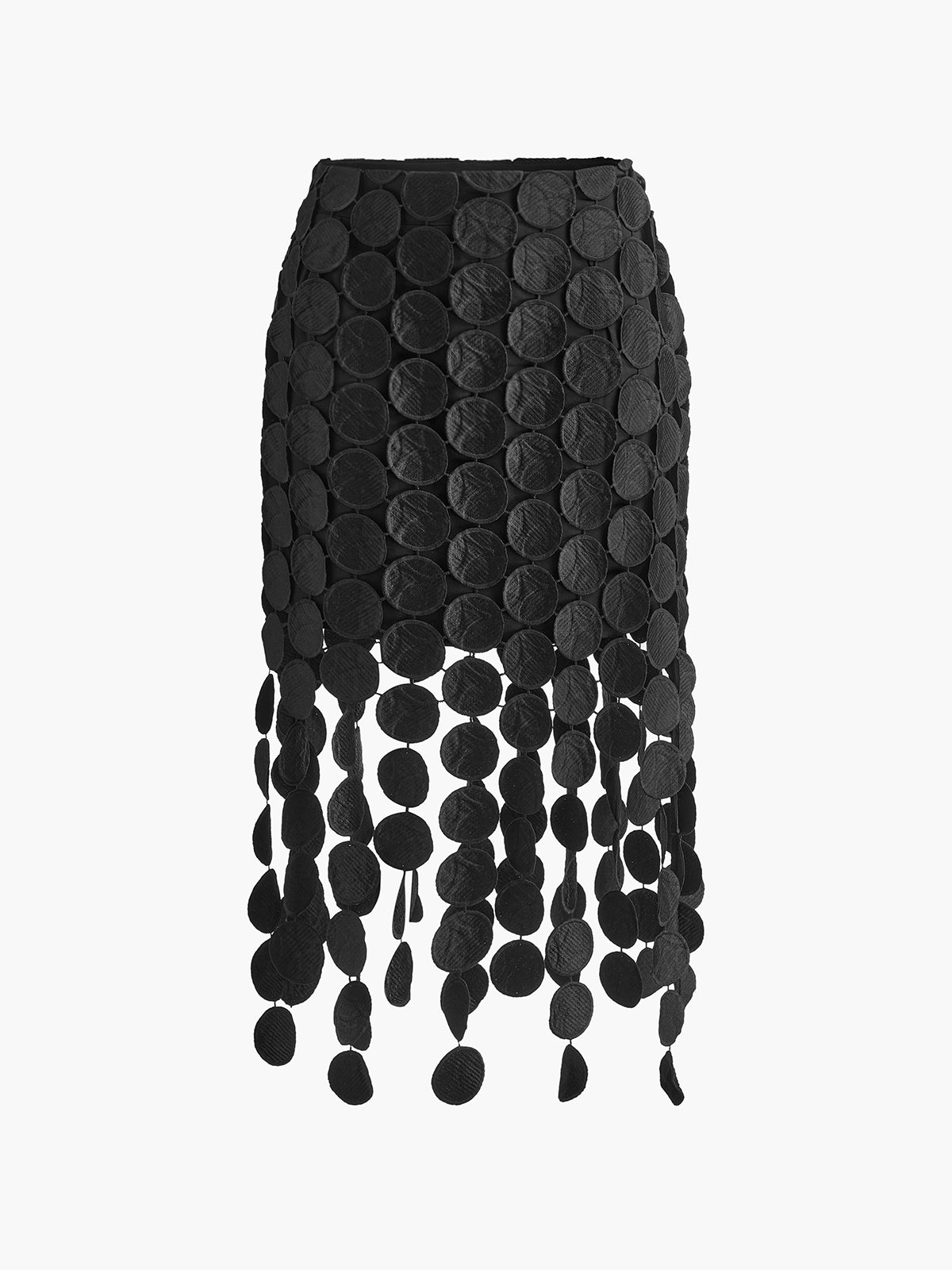 Flowy Ruffled Tiered Circle Midi Skirt