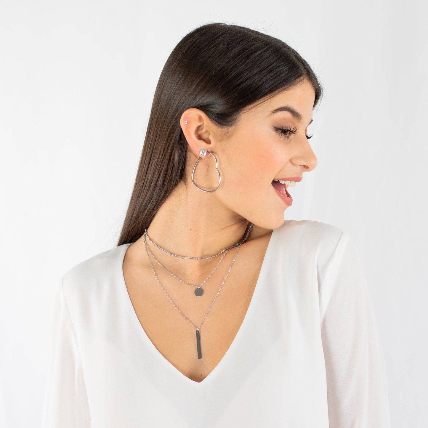 Layered Triple Necklace - Elise-Gold-Nora Luxe
