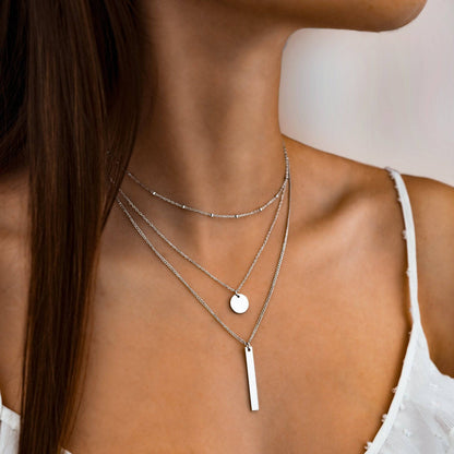 Stylish 3 Layer Chain Necklace - Pexav
