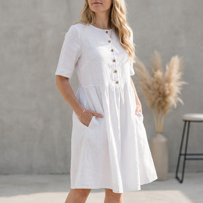 Classic Ladies' A-Line Knee Length Dress - Olytrend