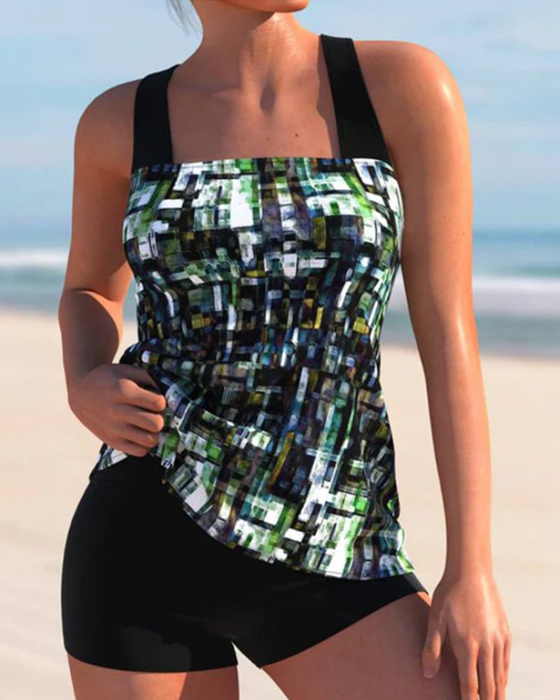 Colorful Women's Swimwear Tankini Set - Olytrend