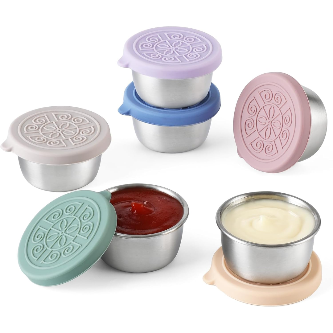 Leak-proof Stainless Steel Sauce Cups (6 Pieces) - FlavorPods-45ml-Nora Luxe