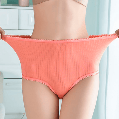 Leakproof High-Waisted Underwear – Camille (8-pack)-Orange-M-The Livary
